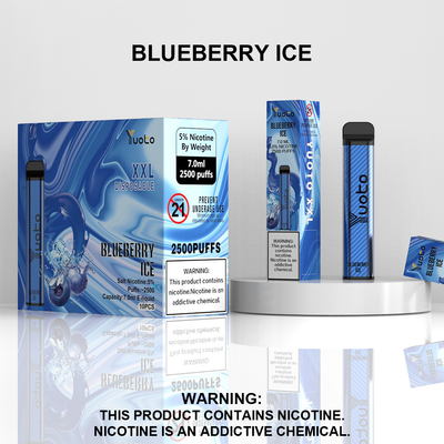 卸売 Vape Pen 2022 新しいデザイン 使い捨て気化器 最低価格 7ml E-Liquid 1200mAh バッテリー ブルーベリー アイス