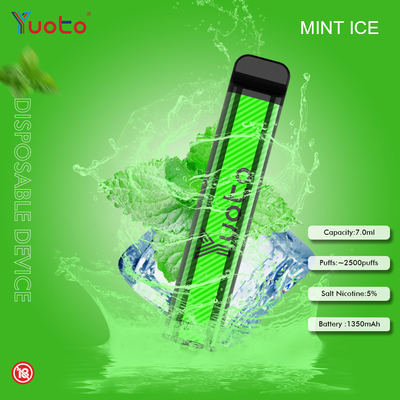 Yuotoは23の味7.0ML 2500使い捨て可能なVape 1200MAh電池5%のニコチン吹く