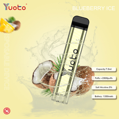 Yuotoは23の味7.0ML 2500使い捨て可能なVape 1200MAh電池5%のニコチン吹く