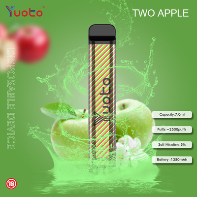 Yuotoは23の味7.0ML 2500使い捨て可能なVape 1200MAh電池5%のニコチン吹く