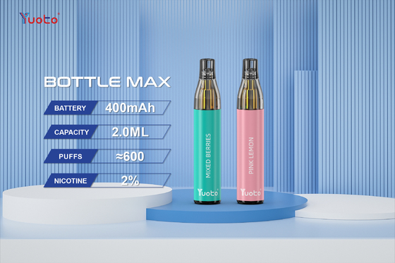 TpdはYuotoのびん最高600puff 2.0mlの多味の網を巻く使い捨て可能証明した