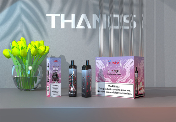 5000パフのthanosの機械式のコイルの使い捨て可能なvapeのペンの大きいflavosのincludingiのいちごの組合せの果実