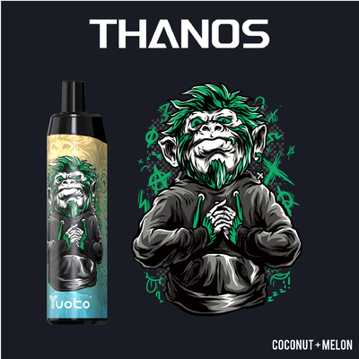VapeのポッドYuoto Thanos 5000は液体650mAh網のコイル フルーツのflavoのニコチン14ML EのタイプCと再充電可能な吹く