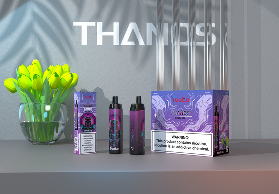 スイカ アイス 使い捨て Vape Yuoto Thanos 5000 パフ E シガレット メッシュコイル付き 14ml E-Liquid 650mAh バッテリー