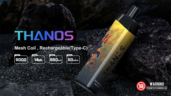 5000 パフ 使い捨て Vape ポッド ピーチ フレーバー Yuoto Thanos メッシュ コイル 14ml Ejuice 650mAh バッテリー 中国工場から