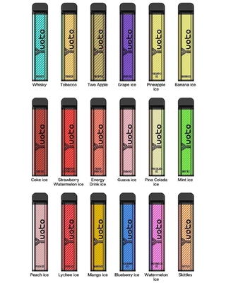 XXL 2500 パフ 使い捨て Vape Vaporizer 1200mAh バッテリー 7.0ml Ejuice 0% 2% 5% Yuoto Original Factory のニコチン