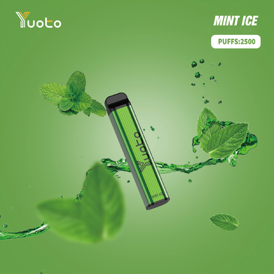 ブルーベリー アイス 使い捨て Vape Yuoto XXL 2500 パフ E シガレット 7ml E-Liquid 1200mAh バッテリー付き