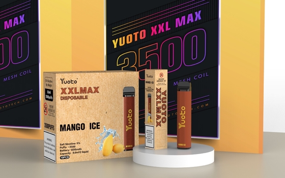 スイカ風味 Yuoto xxl 最大 3500 パフ使い捨て蒸気を吸い込む気化器メッシュ コイル革表面 9 ミリリットル