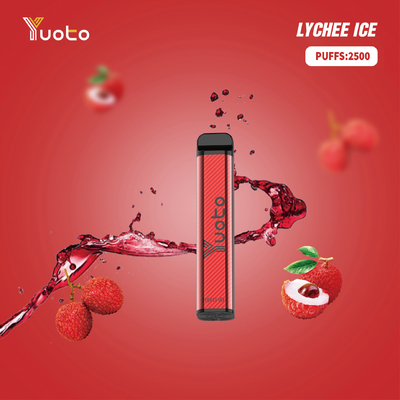 Yuoto XXL 2500 Puffs 使い捨て Vape ペン ライチ アイス 7ml E-Liquid 高速配送 ドバイ