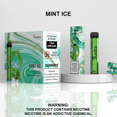 2500 パフ使い捨て可能な Vape ポッド ピーチ フレーバー Yuoto XXL コイル 7ml Ejuice 1200mAh バッテリー中国工場から