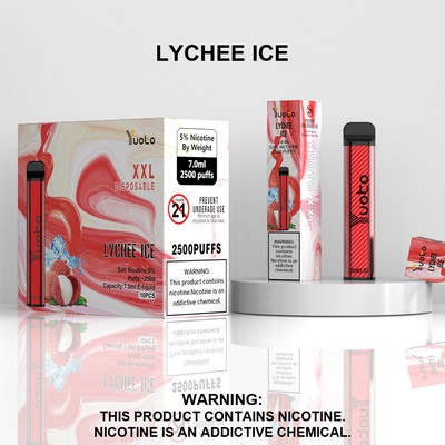 2500 パフ使い捨て可能な Vape ポッド ピーチ フレーバー Yuoto XXL コイル 7ml Ejuice 1200mAh バッテリー中国工場から