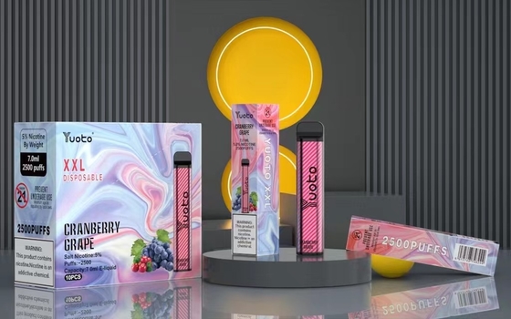 Yuoto XXL 使い捨て 2500 パフ Vape Pod ミルク コーヒー 7ml E-Liquid 1200mAh バッテリー 高速配送 インド