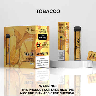 使い捨て可能なVape Pod 2500 Puffs Banana Flavor Yuoto XXL 7.0ml Ejuice 1200mAh Battery Bulking China Factory