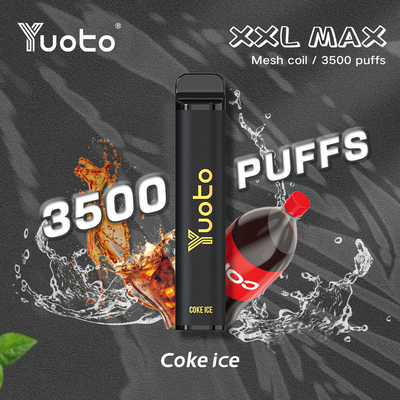 卸売MSDS 3500puffs Disposable Vape Pen 2022 New Design Disposable Vaporizer Mesh Coil 14ml E-Liquid Coke Ice