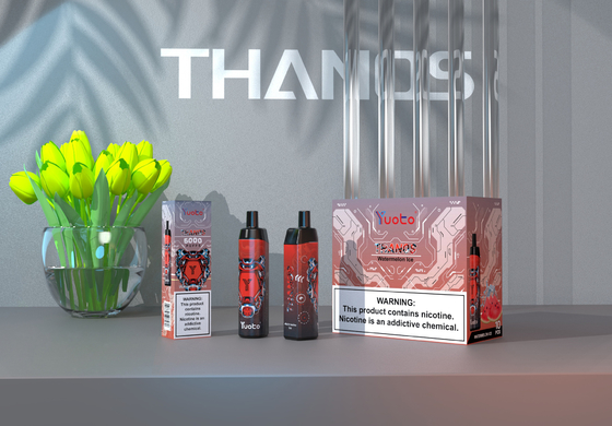 タイプCが付いている5%のニコチンのYuoto Thanos 5000のパフのペンの水ぎせる14ML 650mAhの網のコイル