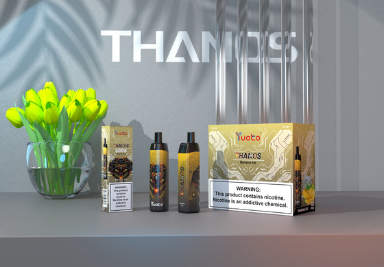 タイプCが付いている5%のニコチンのYuoto Thanos 5000のパフのペンの水ぎせる14ML 650mAhの網のコイル