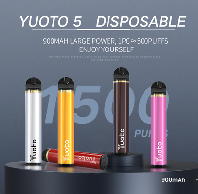100%元の1500は電子タバコ900mAh 5ml使い捨て可能な前Filledfactory卸し売りEのCigの蒸発器2 Yuotoの吹く
