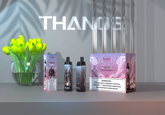 新しい普及したYuoto Thanos 5000はコイル使い捨て可能な14ml Eジュース650mAhの網の吹く
