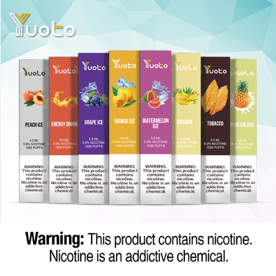 16の味1500はVape 5.0ml前に満たすEジュースを前に満たすYuotoのブランドを吹く