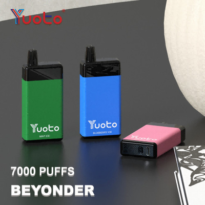 オリジナル ユーオト 使い捨てのバイプ ベヨンダー 7000パフ 充電可能なメッシュコイル 15味 オリジナル