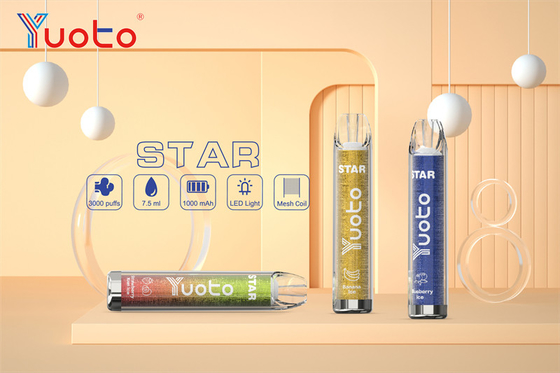 16色のYuoto Vapeの星1000mAh 3.2V電池の電子タバコ