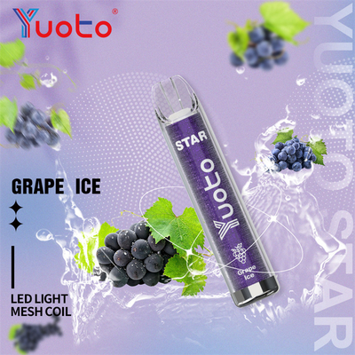 1.2ohm 16色の使い捨て可能な3000のパフのYuoto Vapeの星