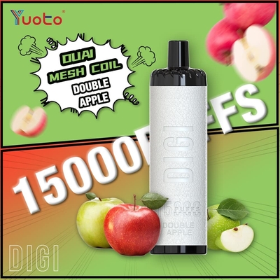 調節可能な空気流 YUOTO 15000 パフ デュアルメッシュコイル 850mAh バッテリー 23味