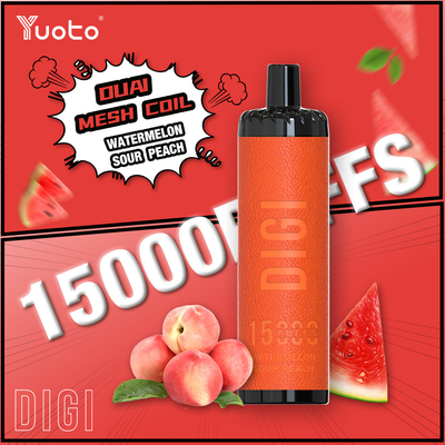 調節可能な空気流 YUOTO 15000 パフ デュアルメッシュコイル 850mAh バッテリー 23味