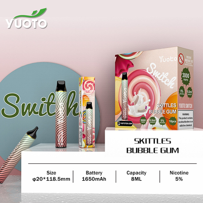 2つの味3000のパフ使い捨て可能なVape漏出MSDSのFDAの承認無し