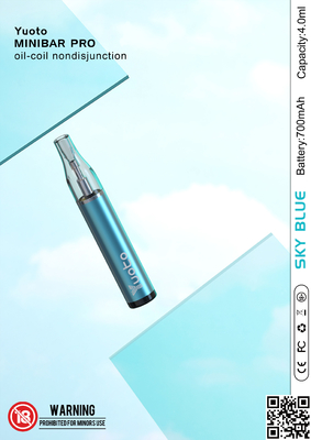Yuoto Brand Mini Bar Vape長続きがする5 Color Transparentオイル タンク