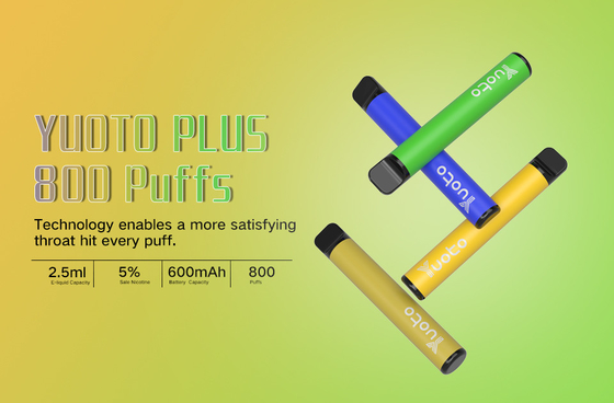 7W-12W Disposable E Cig Vape 100%のOriginal Yuoto Plus 800のパフ3.5V