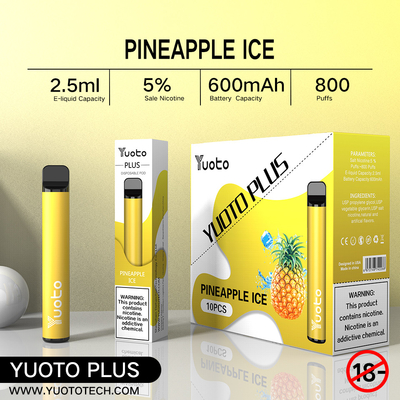 Yuoto Plus 800 Puffs E Cigarette 32g 11 Mixed Flavor Blueberry Raspberry Strawberry