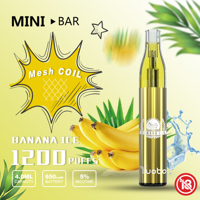 4ml Disposable E Cigarette Vape Pen 1200のPuff With 650mah Battery