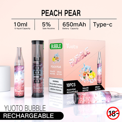 使い捨て可能なvapeがコイルの非分離を一致させるYuotoの泡4000puffs 650 mah 10ml再充電可能なyuotoはよじ登を導いた