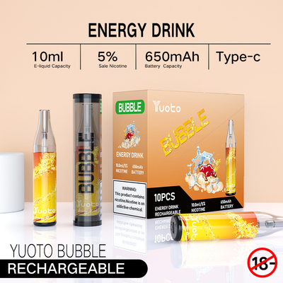 使い捨て可能なvapeがコイルの非分離を一致させるYuotoの泡4000puffs 650 mah 10ml再充電可能なyuotoはよじ登を導いた