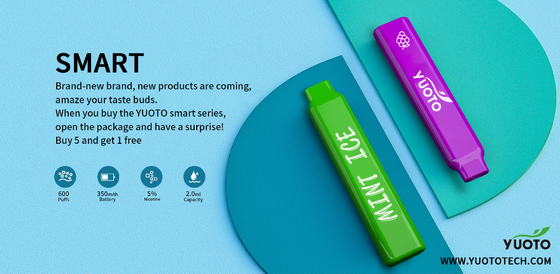 YUOTOスマートな600は容量12の味のVape 2ML Eジュース吹く