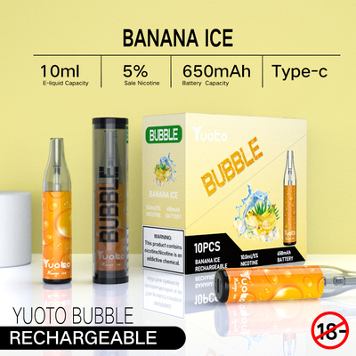 非Yuotoの泡4000puffs 650 mah 10ml網のコイルの使い捨て可能で再充電可能なvapeの分離のpinaのcoladaのecigの蒸気