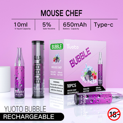 非Yuotoの泡4000puffs 650 mah 10ml網のコイルの使い捨て可能で再充電可能なvapeの分離のpinaのcoladaのecigの蒸気