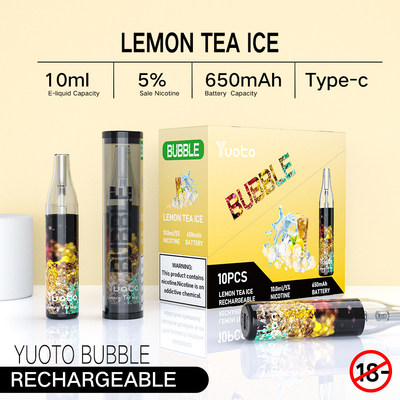 非Yuotoの泡4000puffs 650 mah 10ml網のコイルの使い捨て可能で再充電可能なvapeの分離のpinaのcoladaのecigの蒸気