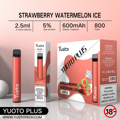 Yuoto 800は2.5 MLの11の味のOrigal区域のVape容量ジュース吹く