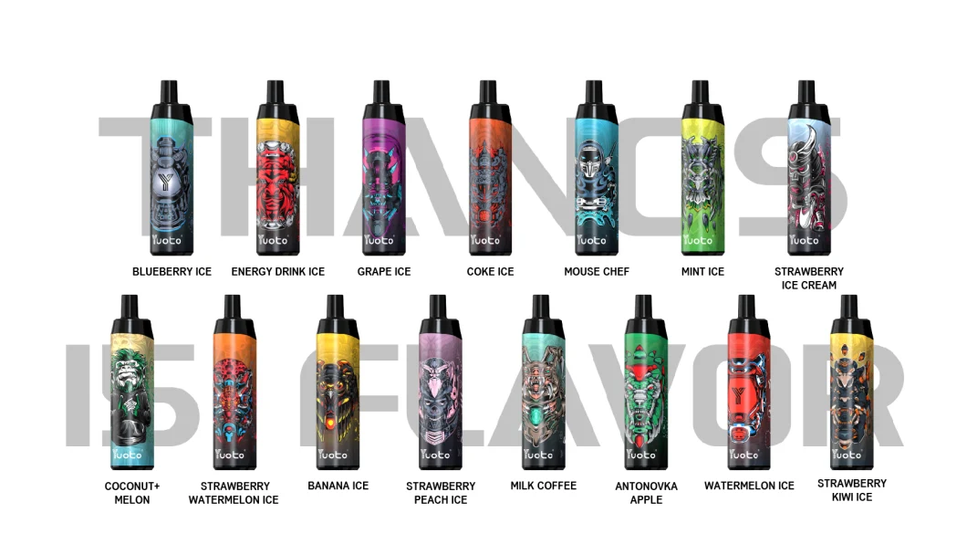 卸し売りYuoto Thanos 5000は速い船積み網のコイルの在庫の使い捨て可能なVape 14ml E液体650mAh電池20の熱い味の吹く