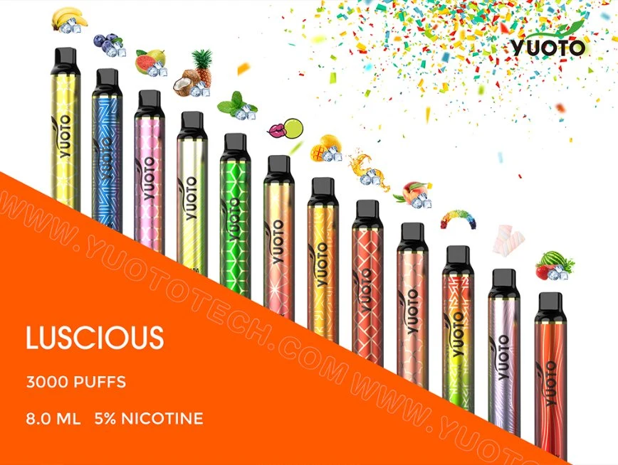 Yuotoの甘美な3000のパフ1350mAh電池8.0ml Eの液体24味使い捨て可能なVape